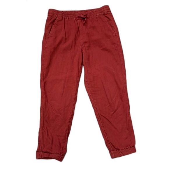 J. Crew Point Sur Seaside Jogger Pants‎ Cotton Twill Red Beach Coastal Size 4 - Picture 2 of 7